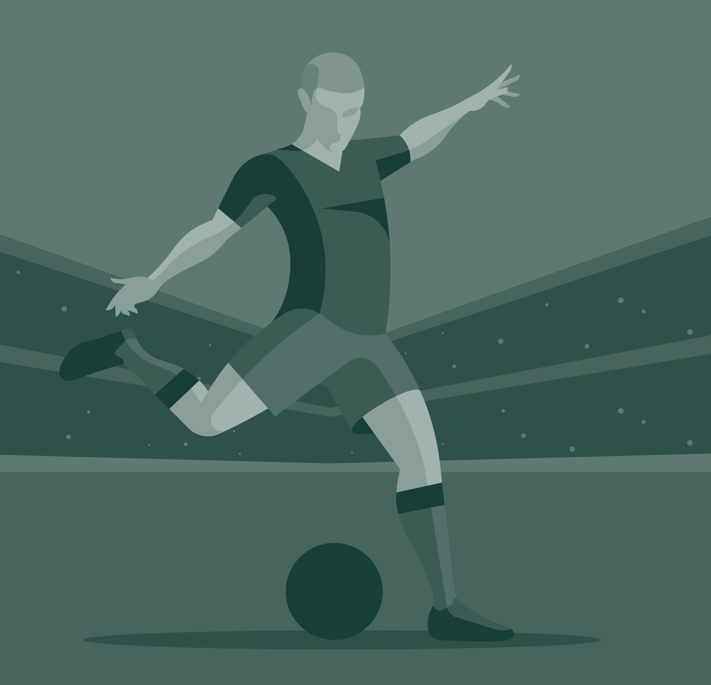 Footballer illustration