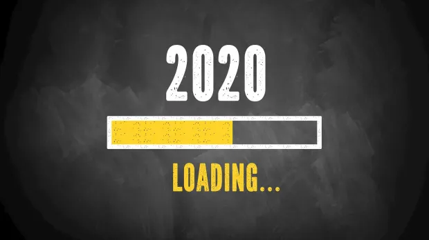 image of computer displaying '2020 loading' screen  