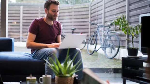 Person on computer