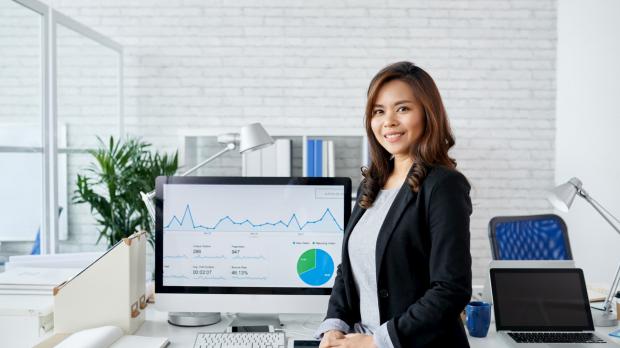 Young Filipino business analyst