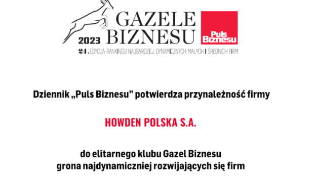 Ósma Gazela Biznesu dla Howden Polska