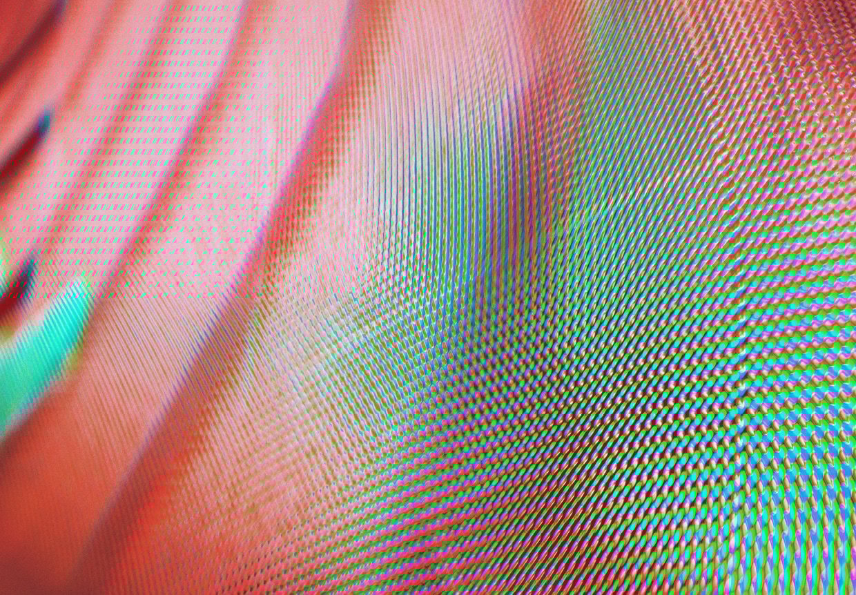 Abstract red and teal imagery