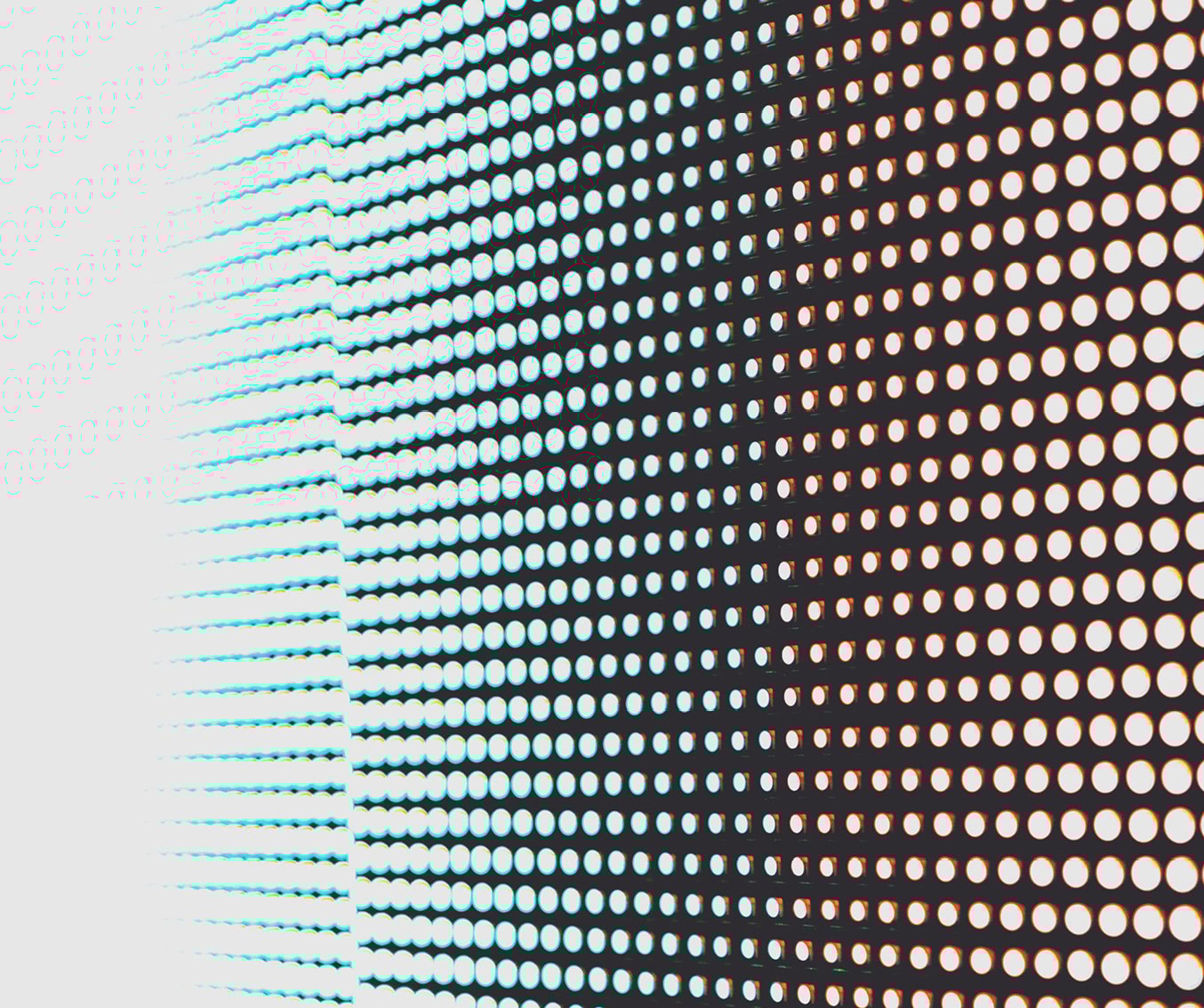 Abstract teal and red imagery