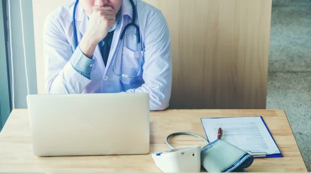 Doctor deciding