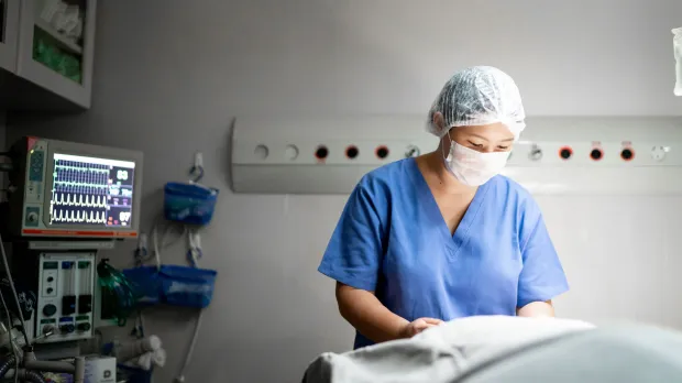 Doctor in scrubs