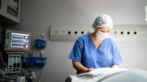 Doctor in scrubs