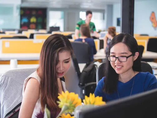 Employees in office