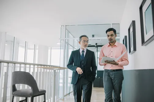Employees in office