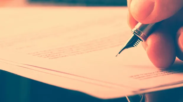 Writing Letter with Fountain Pen