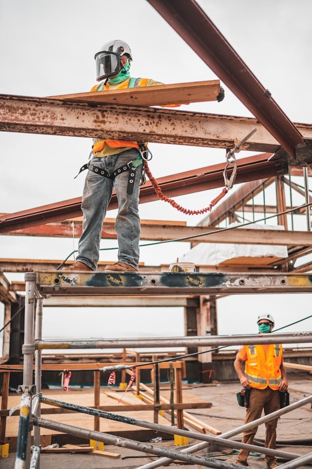 Construction workers in San Francisco, US