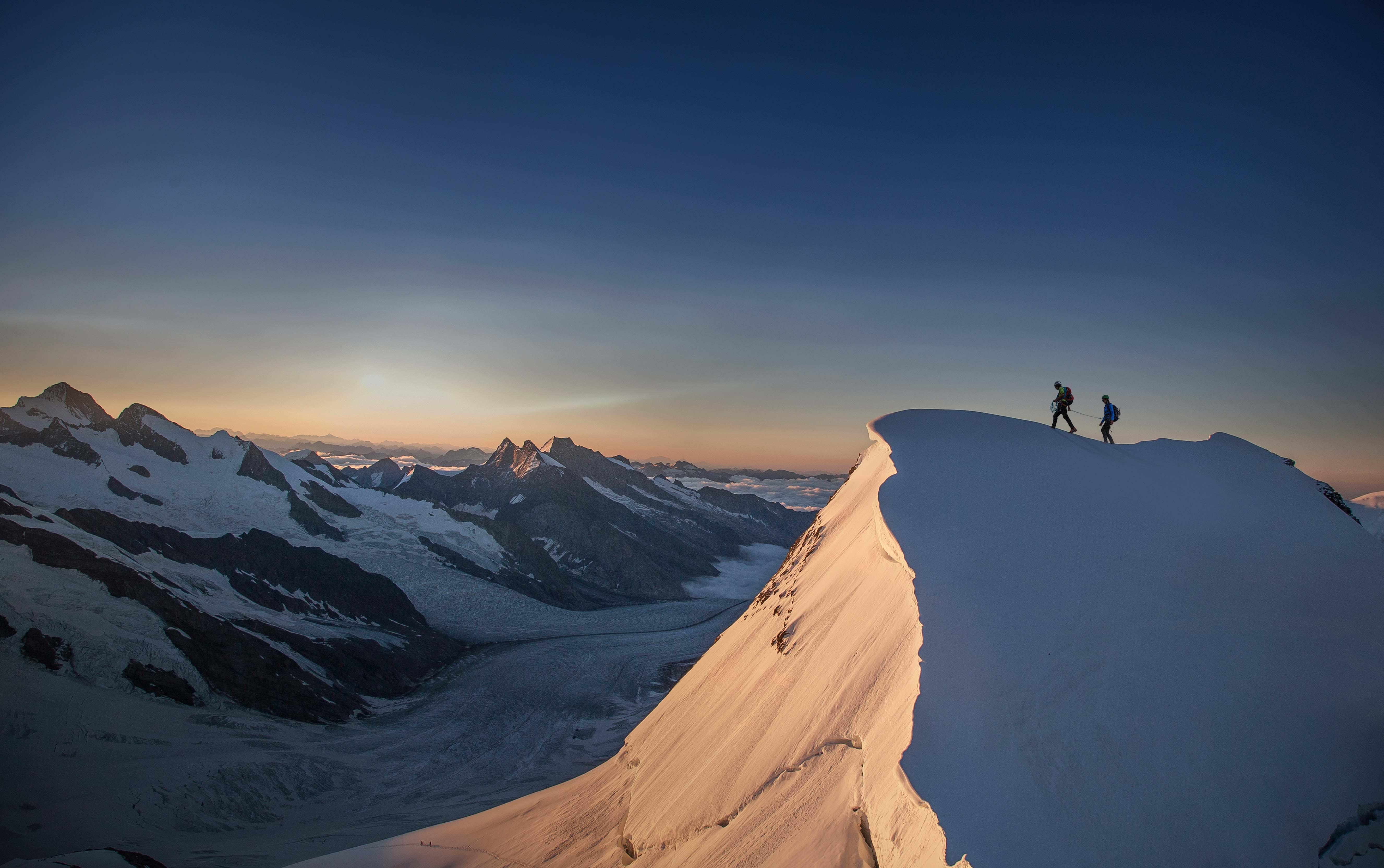 Snowy mountain top