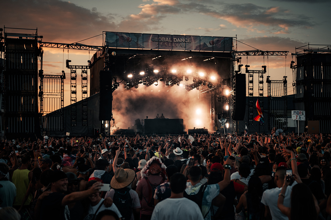 Music festival stage
