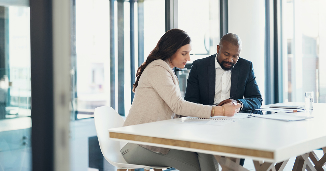 People working in a meeting room