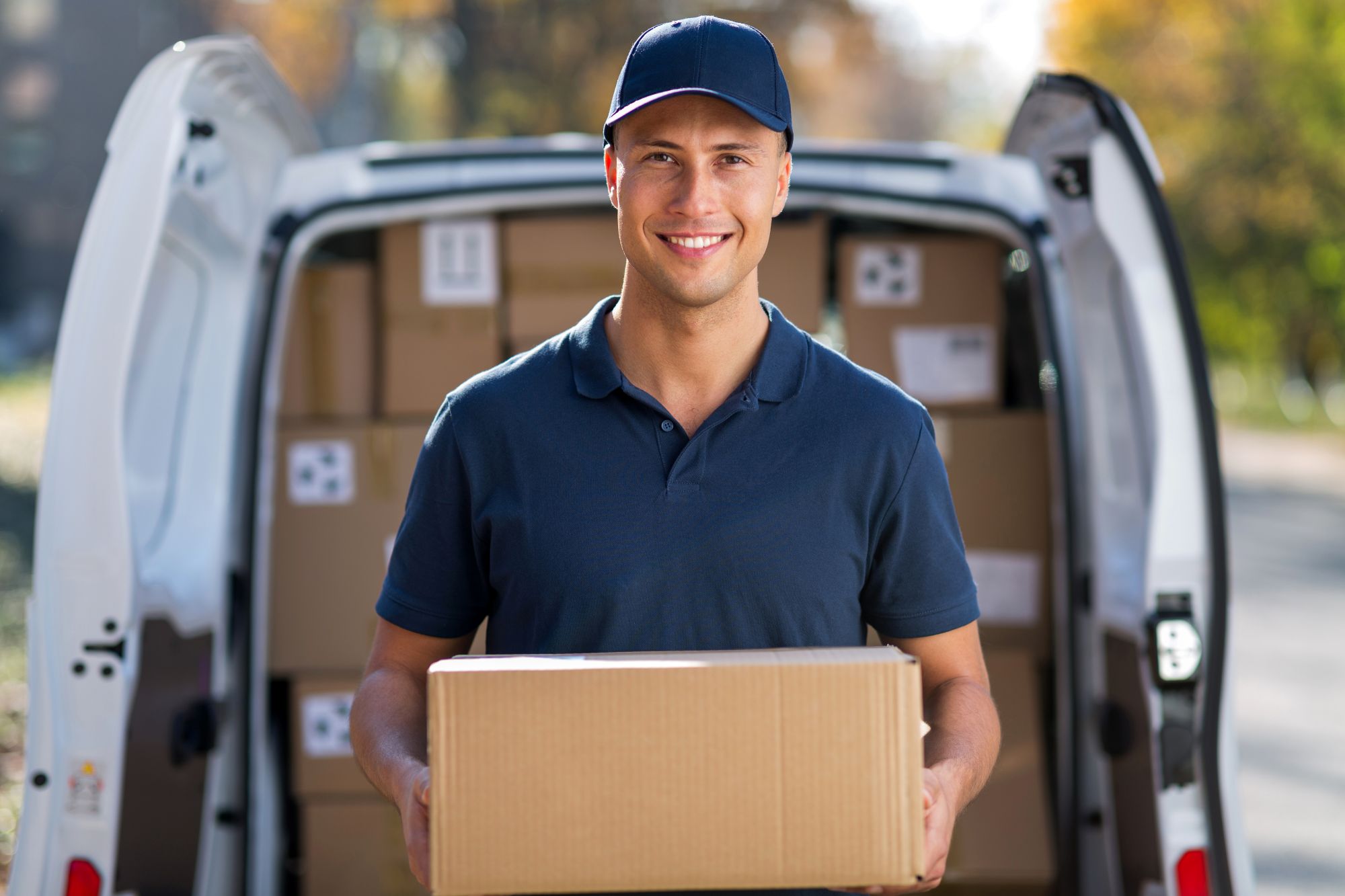 Man with box