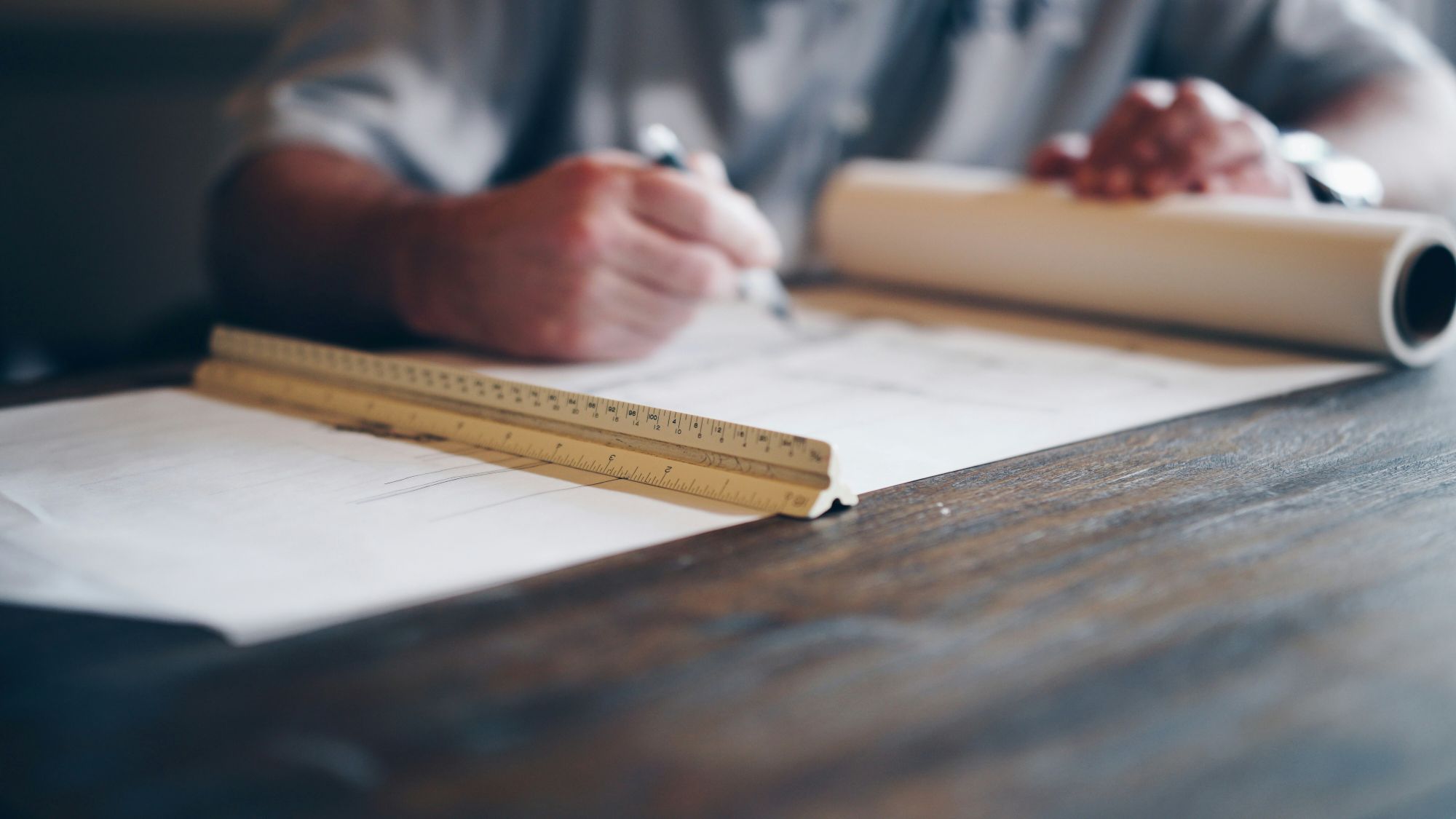 Man with Blueprints