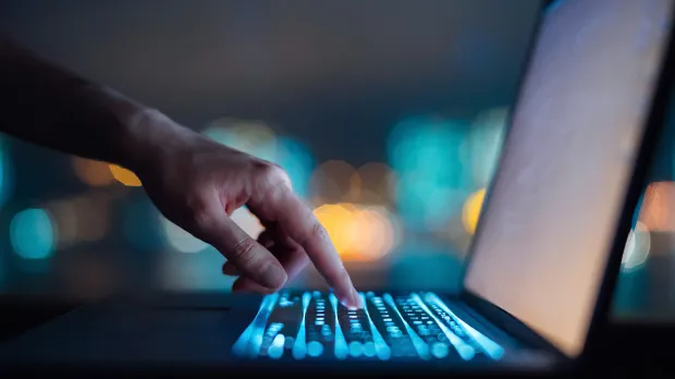 Backlit laptop