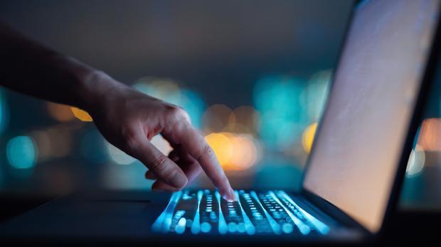 Backlit laptop